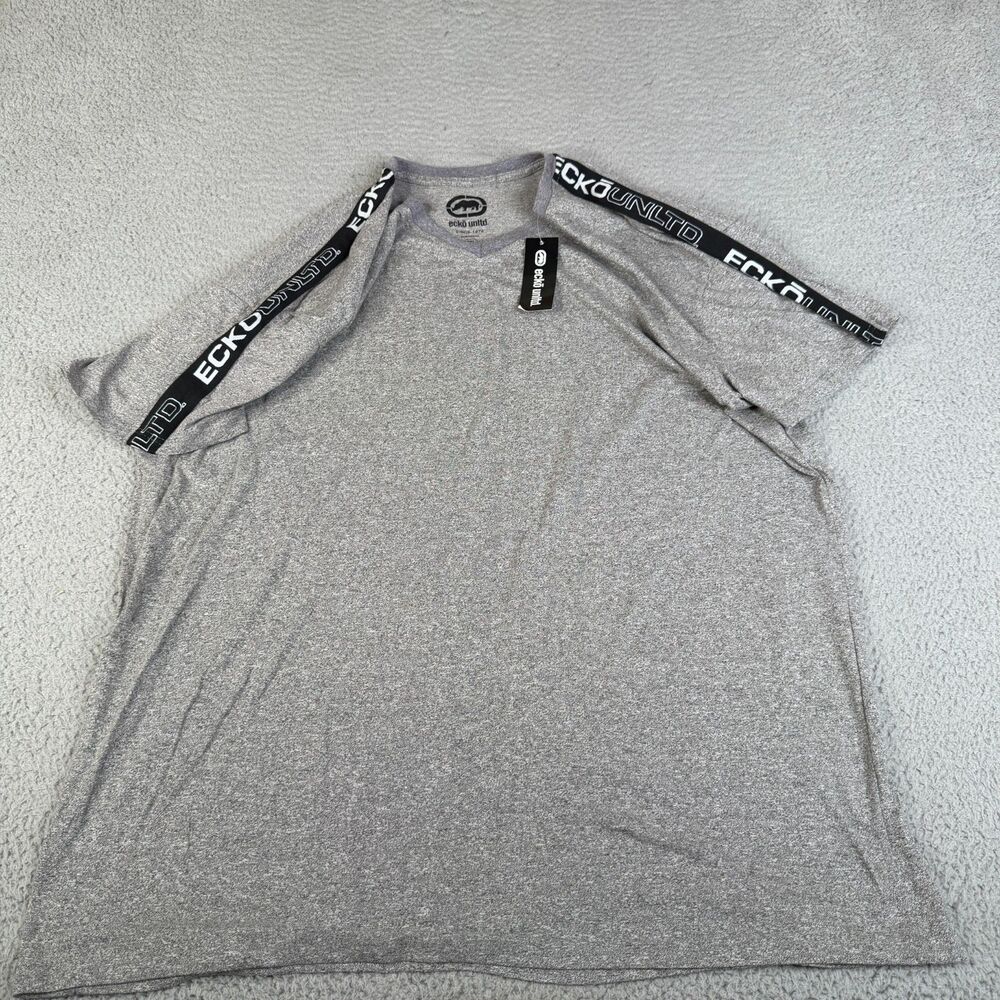 ECKO UNLTD T Shirt Men 3XL Gray Graphic Crew Neck Streetwear Spellout Big Tall